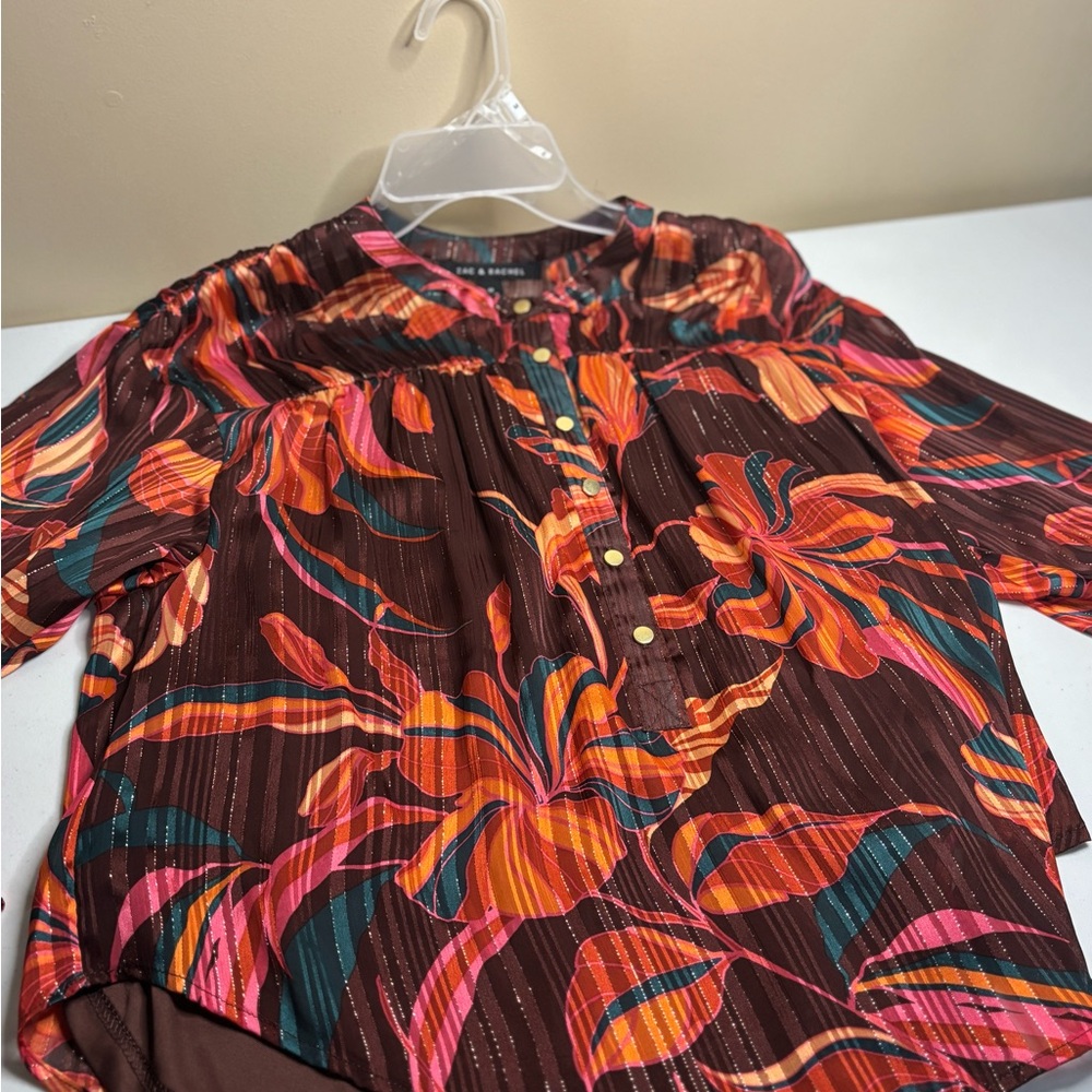Floral Brown Blouse